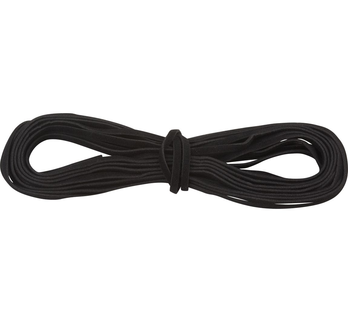 Imitationslederband, 3mm x 5m - Schwarz