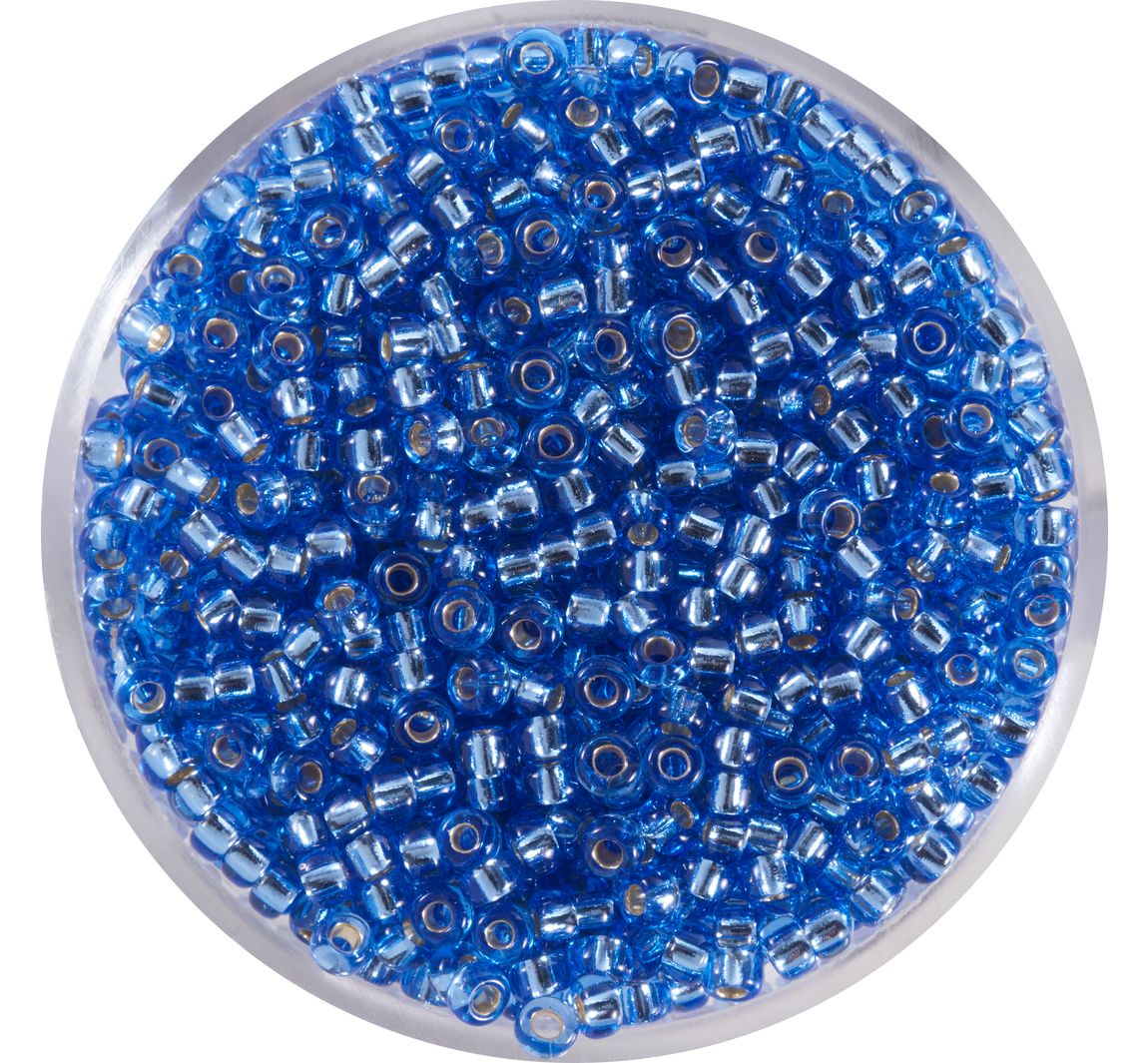 Miyuki-Rocailles - silverlined light safir