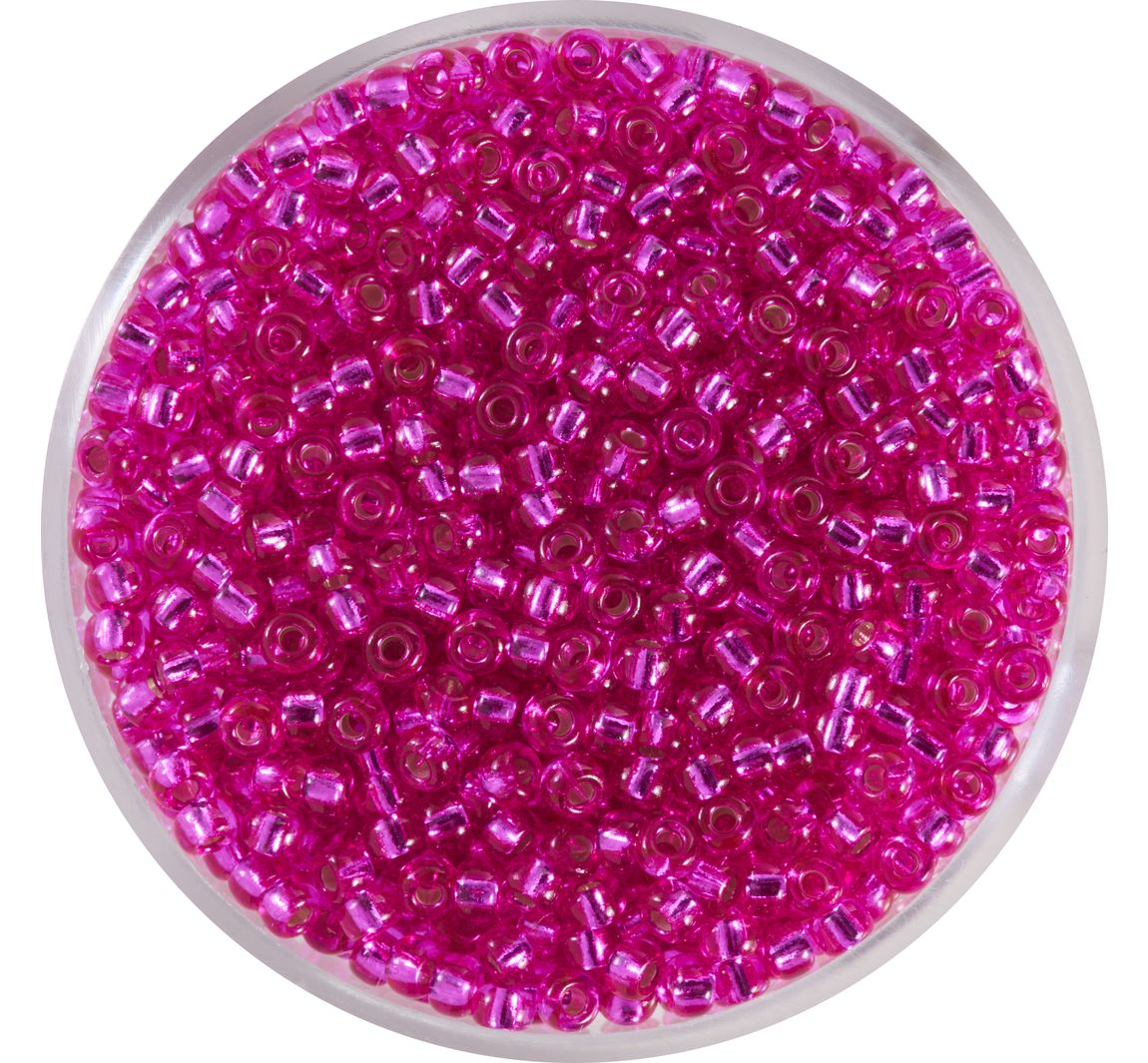 Miyuki-Rocailles - silverlined fuchsia