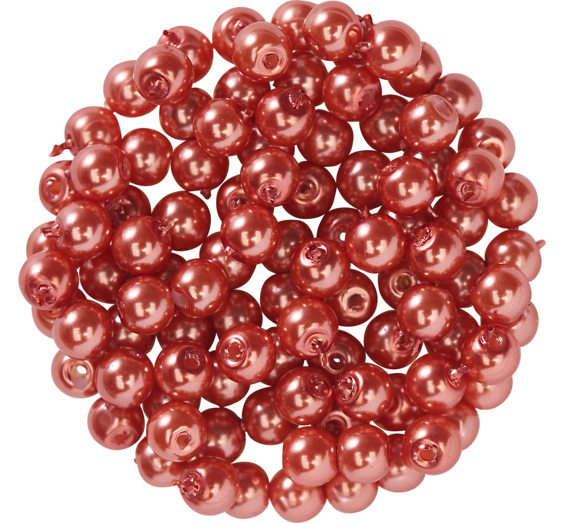 Glaswachsperlen, Ø 4 mm, 100 Stück - Dunkelorange