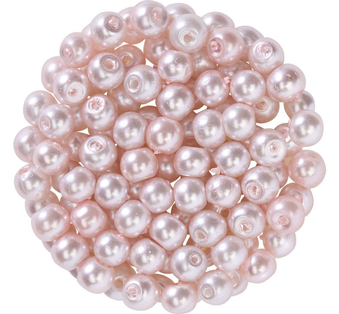 Glaswachsperlen, Ø 4 mm, 100 Stück - Hellrosa