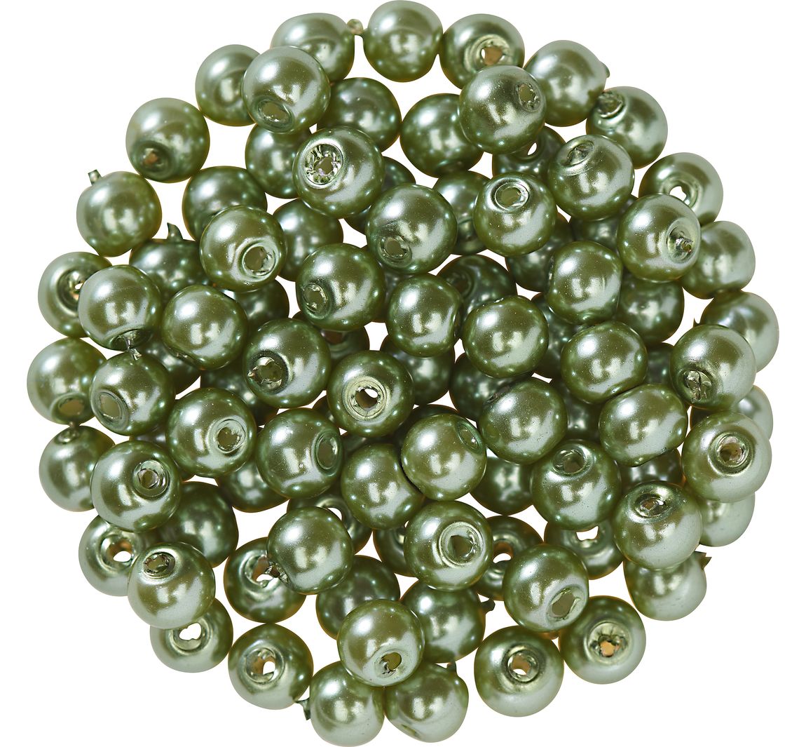 Pracht Glaswachsperlen, Ø 4 Mm, 100 Stück - Dunkelgrün