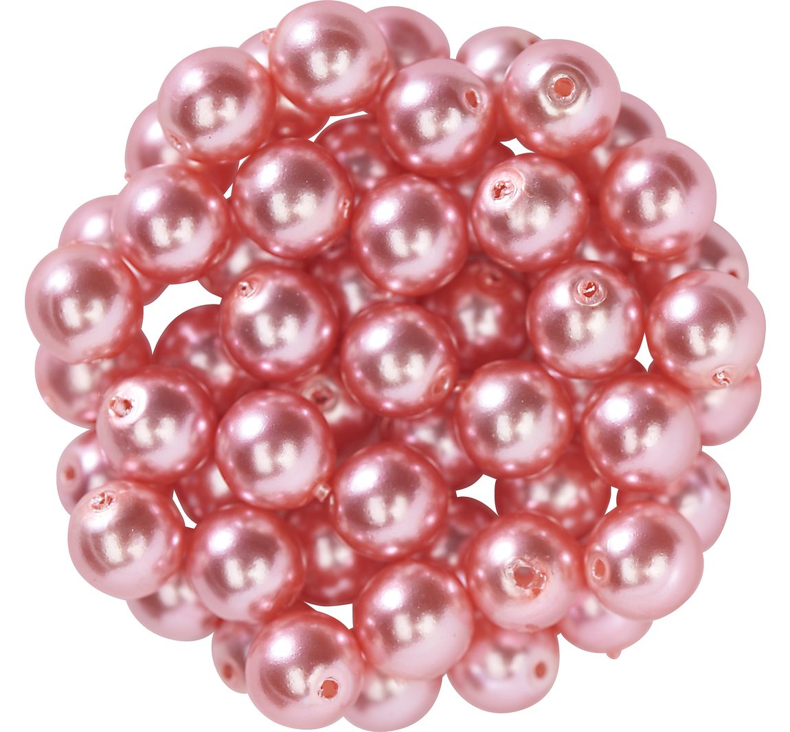 Glaswachsperlen, Ø 6 mm, 55 Stück - Rosa