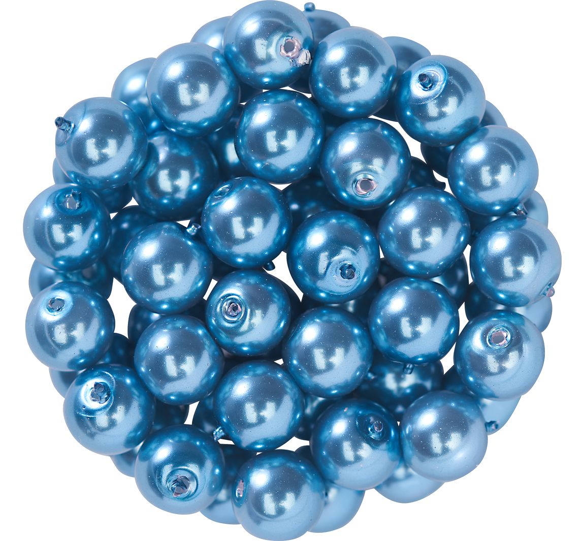 Glaswachsperlen, Ø 6 mm, 55 Stück - Hellblau