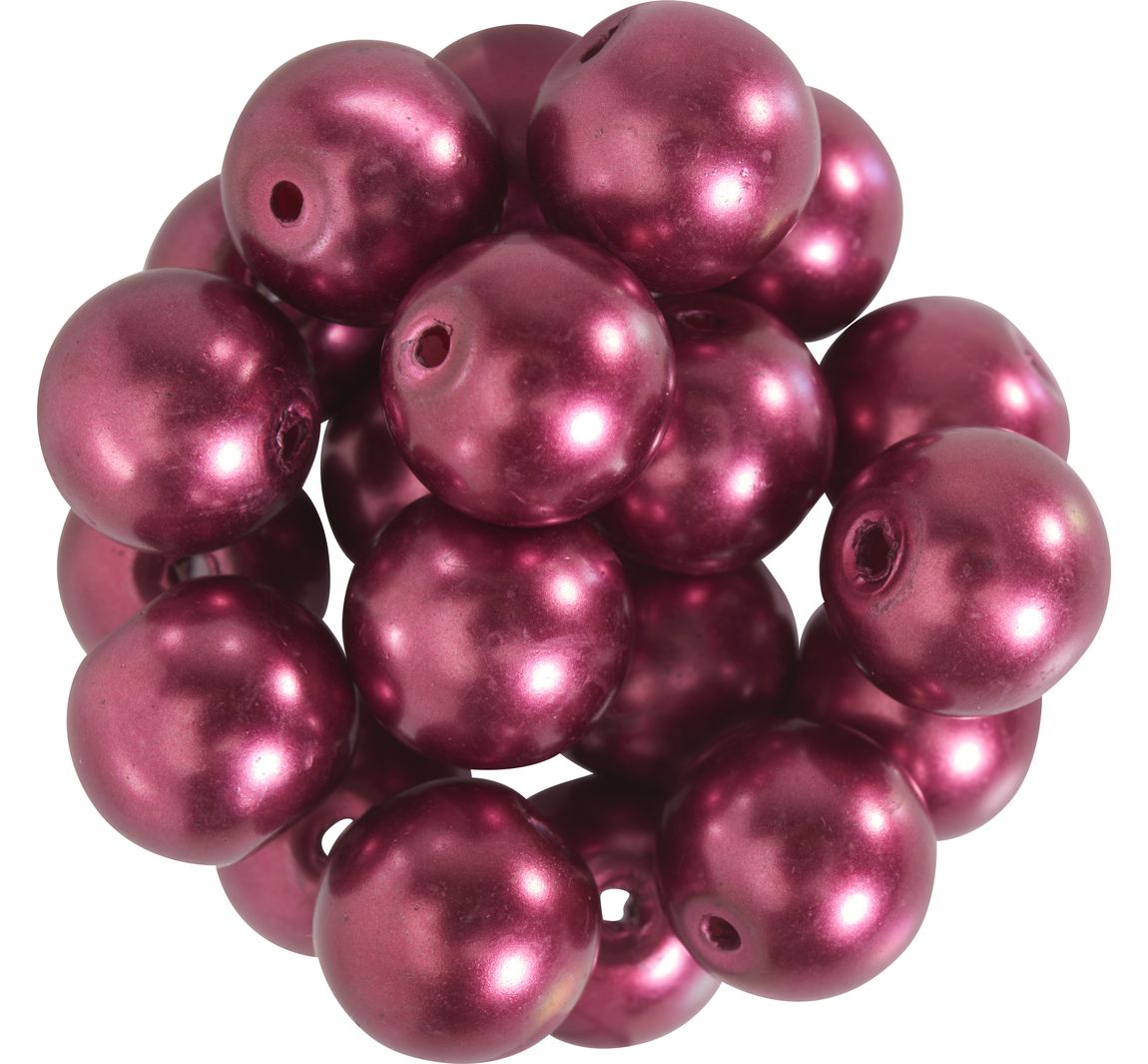 Glaswachsperlen, Ø 10 mm, 20 Stück - Dunkelrot