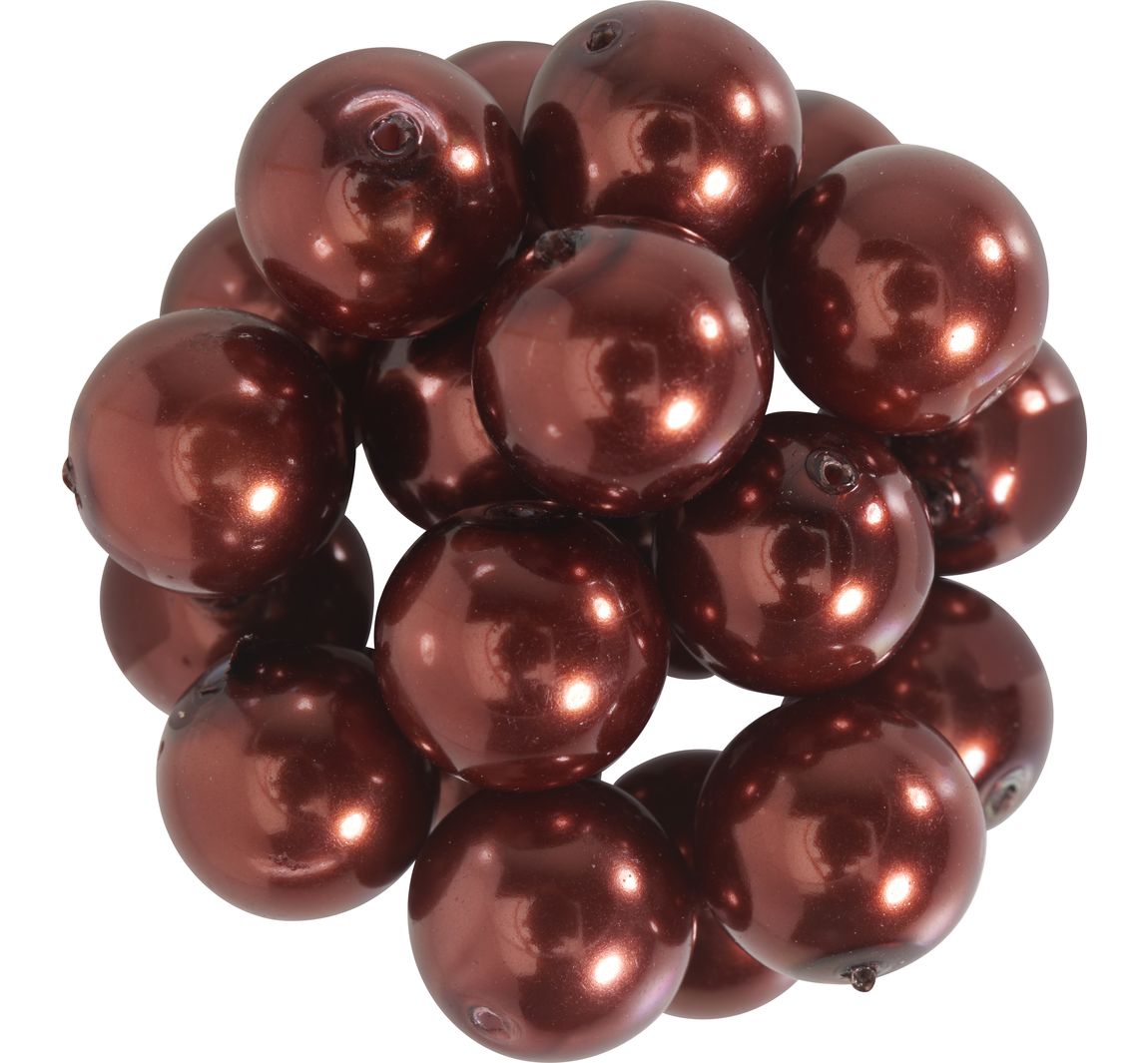 Glaswachsperlen, Ø 10 mm, 20 Stück - Schokobraun