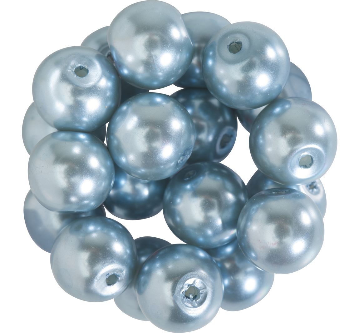 Glaswachsperlen, Ø 10 mm, 20 Stück - Hellblau