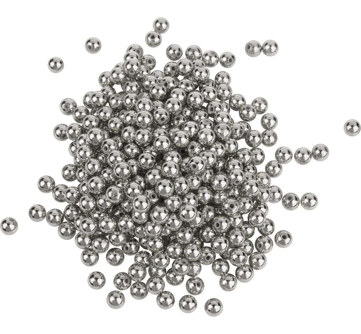 VBS Wachsperlen, Ø 4 mm, 1.000 Stück - Silber