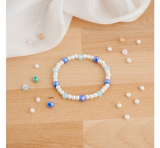 Glasschliffperle Rund, 6 mm