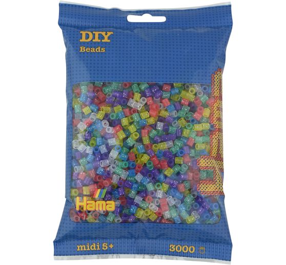 Hama-Perlen "Glitter", 3.000 St&uuml;ck