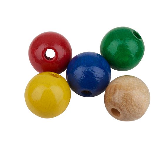 Holzperlen, Ø 12 mm, 30 Stück