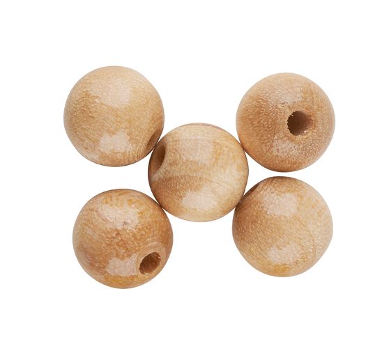 Holzperlen, Ø 10 mm, ca. 50 Stück