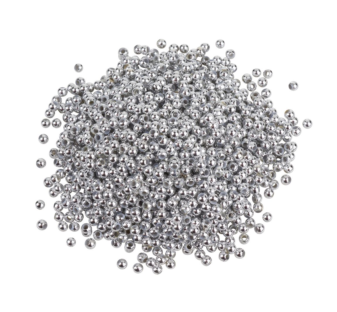 VBS Wachsperlen, Ø 3 mm, 1.250 Stück - Silber