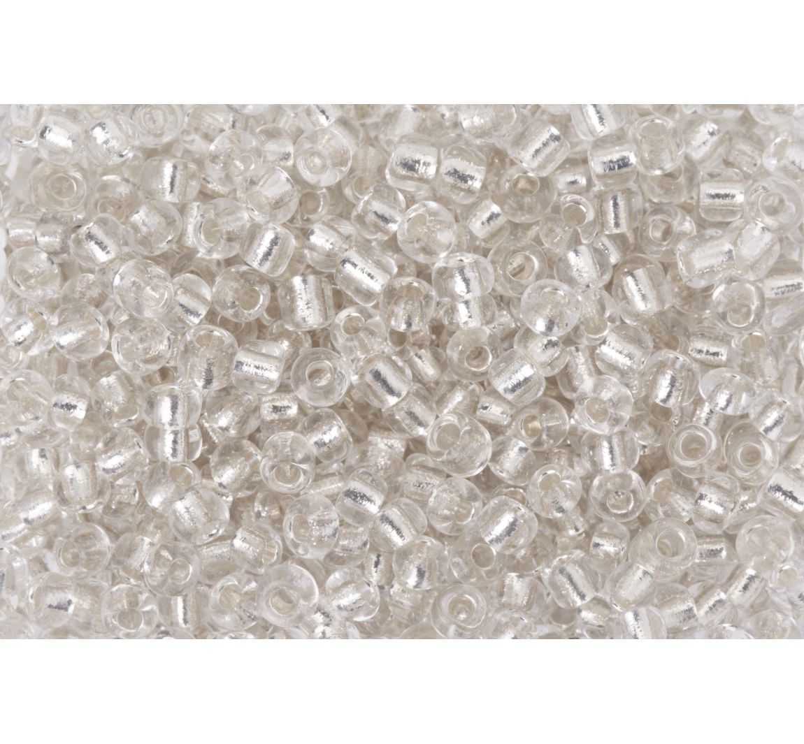 Rocailles "Silverline" - Silber-Klar