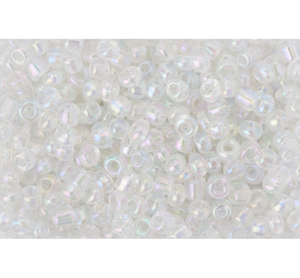 Rocailles "Rainbow" - Silber-Klar