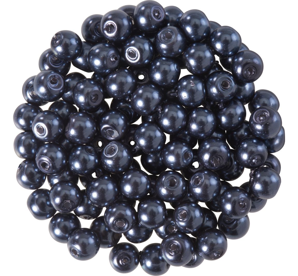 Pracht Glaswachsperlen, Ø 4 Mm, 100 Stück - Anthrazit