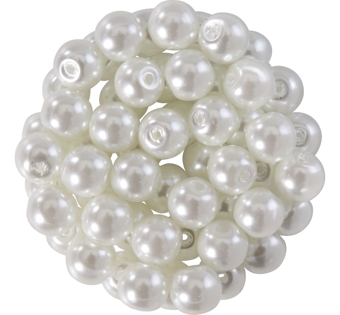 Glaswachsperlen, Ø 6 mm, 55 Stück - Weiß