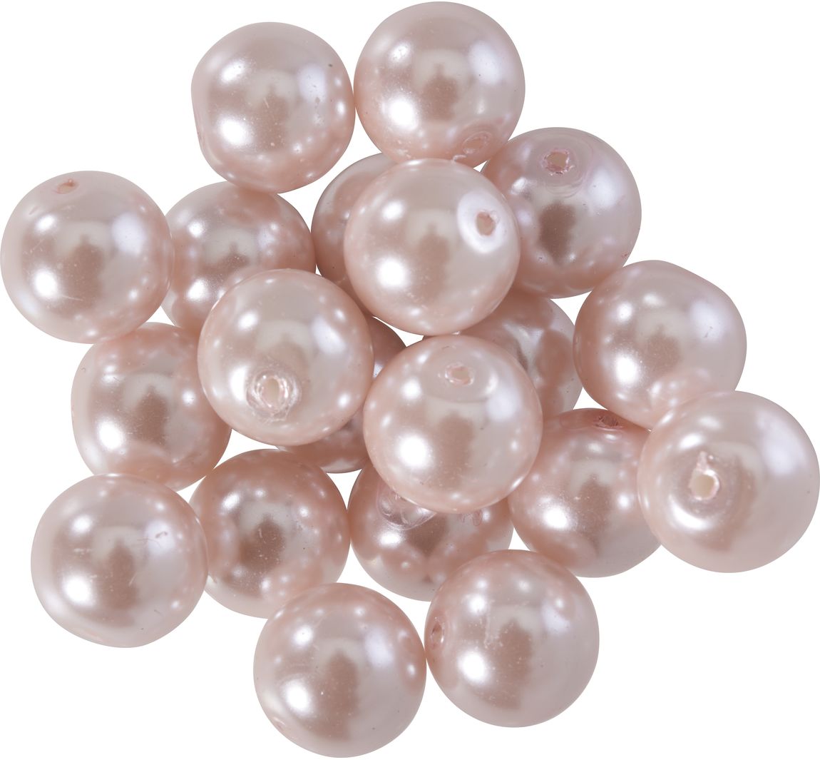 Glaswachsperlen, Ø 10 mm, 20 Stück - Hellrosa