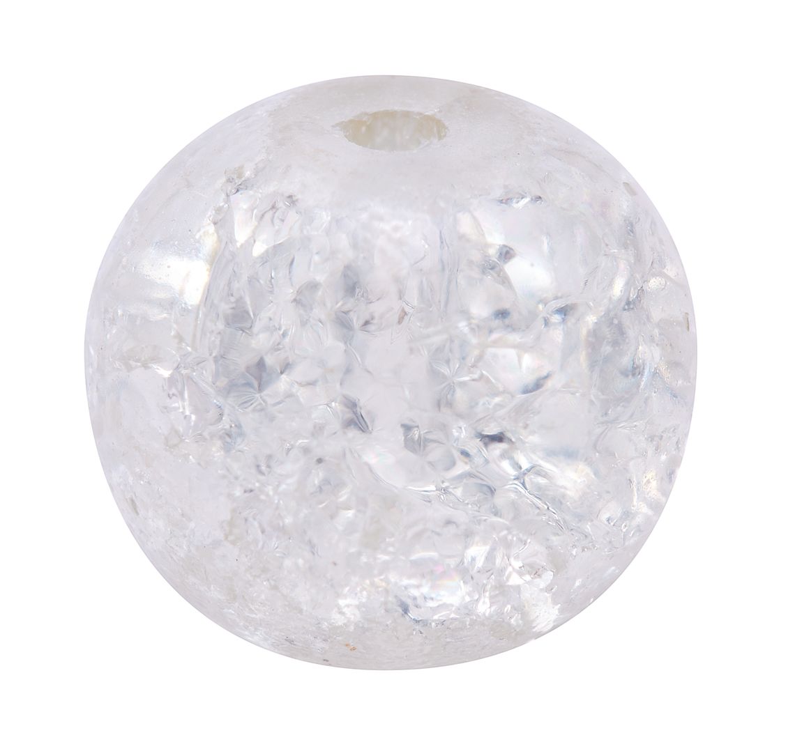 Glitzerperlen, Ø 8 mm, 20 Stück - Kristall