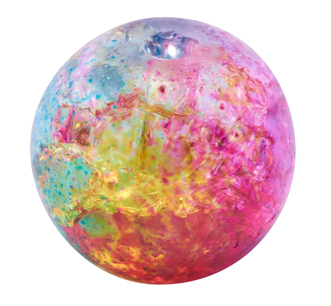 Glitzerperlen, Ø 8 mm, 20 Stück - Rainbow