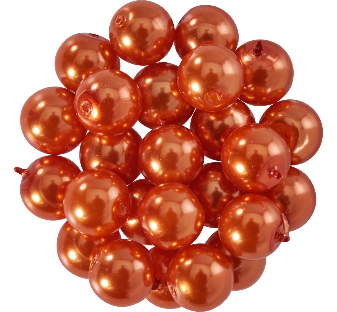Glaswachsperlen, Ø 8mm, 25Stk., goldgelb (hellorange) - Dunkelorange