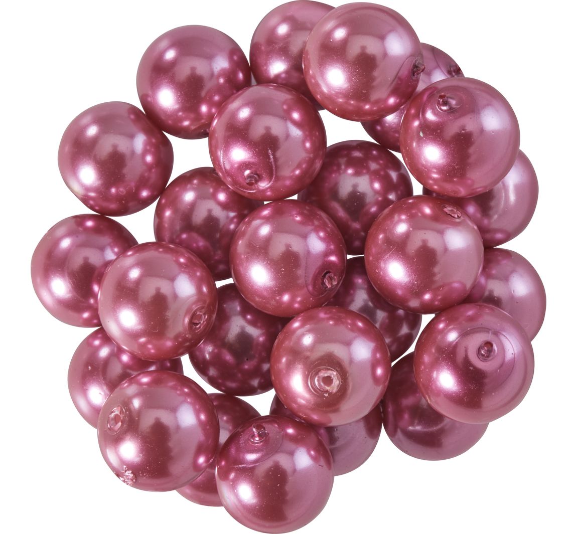 Glaswachsperlen, Ø 8mm, 25Stk., goldgelb (hellorange) - Rosa