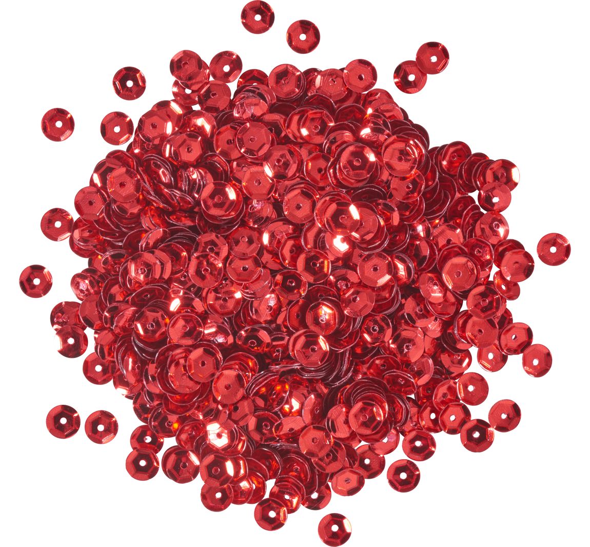 Pailletten gewölbt, Metallic - Rot-Metallic