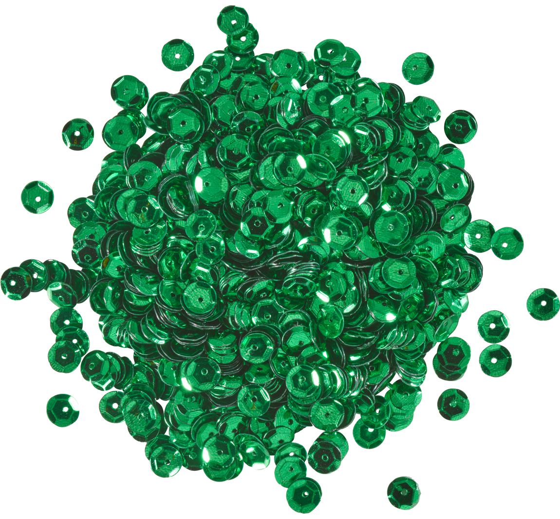 Pailletten gewölbt, Metallic - Grün-Metallic