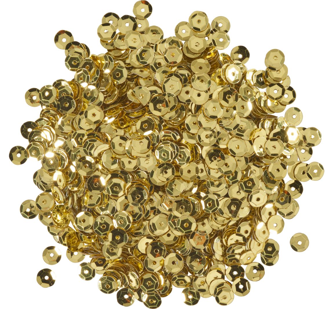 Pailletten gewölbt, Metallic - Gold-Metallic
