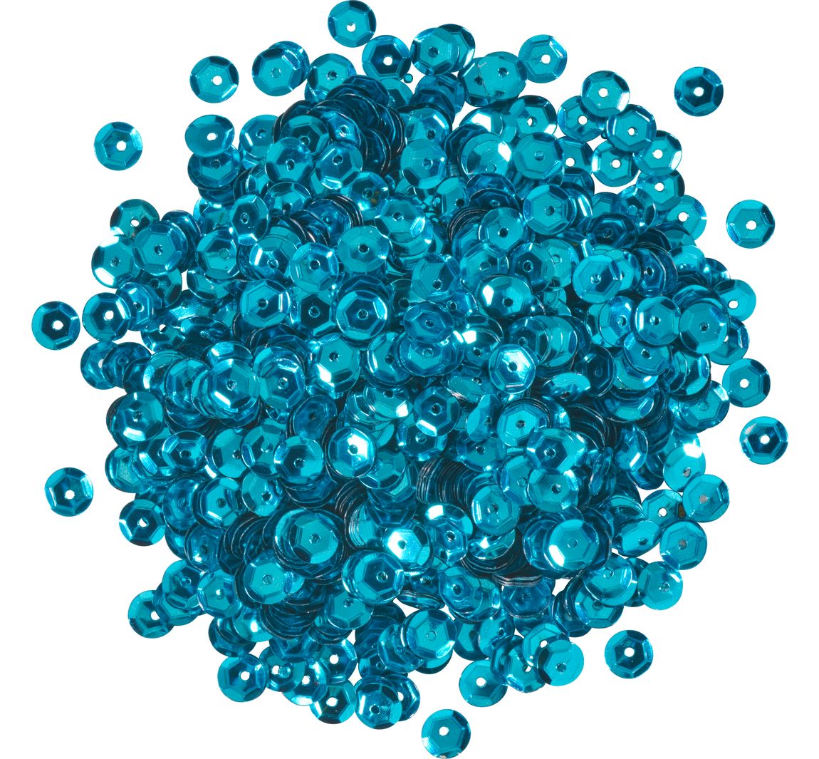Pailletten gewölbt, Metallic - Türkis-Metallic