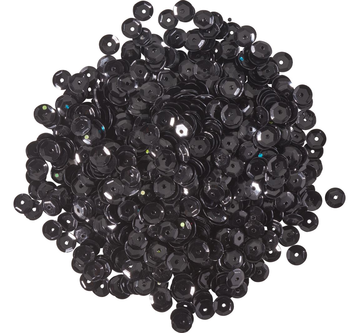 Pailletten gewölbt, Metallic - Schwarz