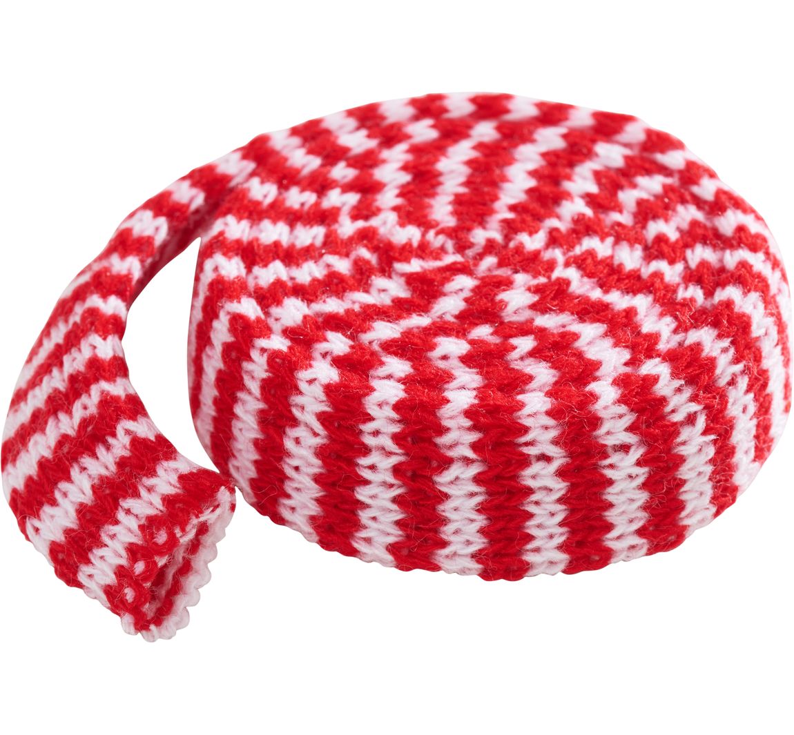 Strickschlauch, zweifarbig, 12 Nadeln/Ø1,5 cm - Rot/Weiß
