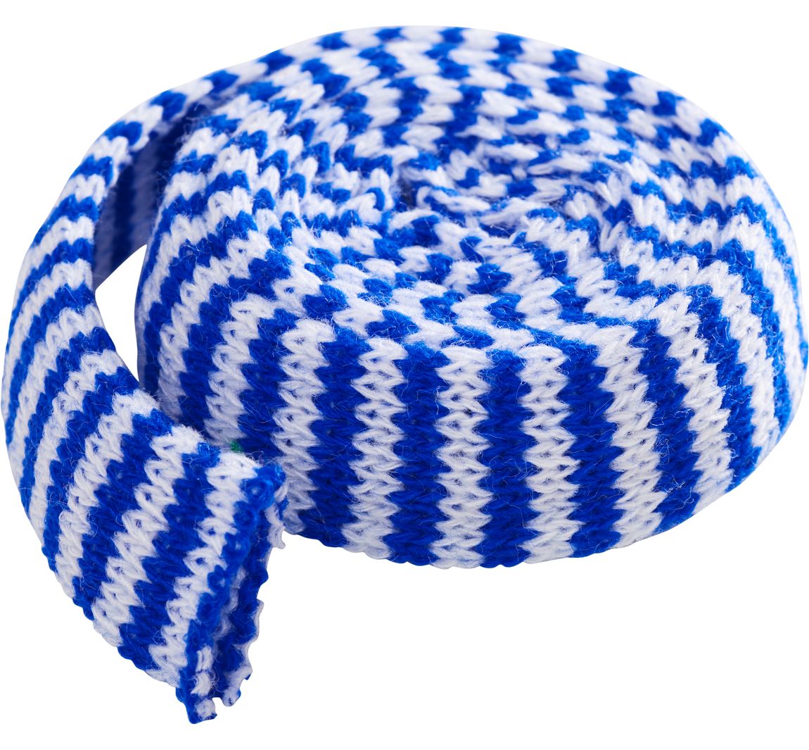 Strickschlauch, zweifarbig, 18 Nadeln/Ø2,2 cm - Blau/Weiß