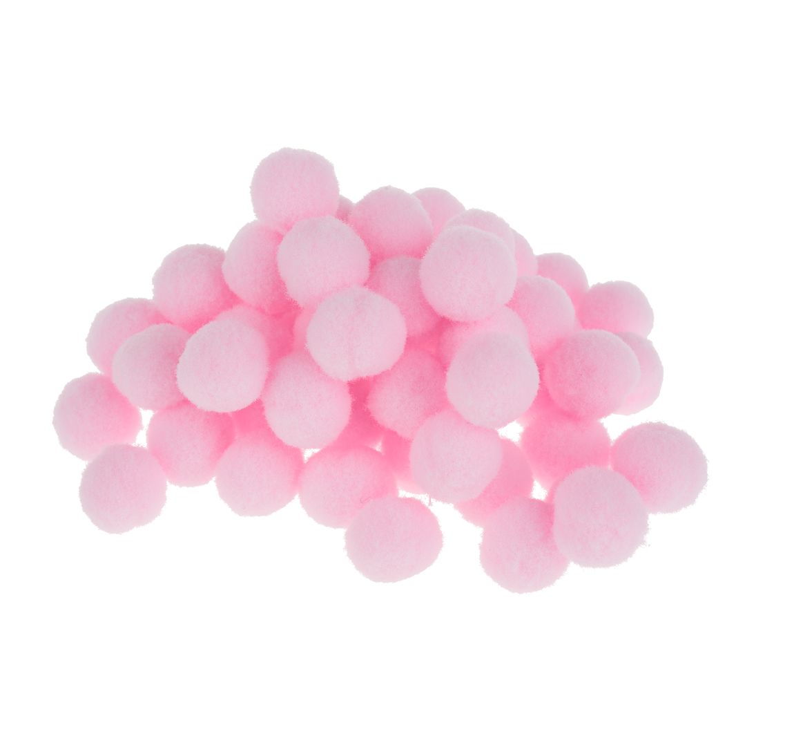 VBS Pompons, 15 mm, 60 Stück - Rosé