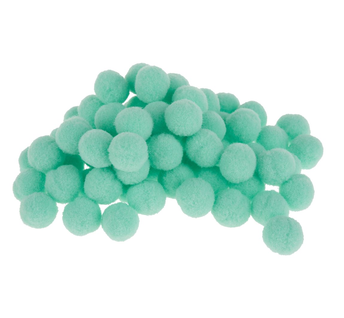 VBS Pompons, 15 mm, 60 Stück - Mint