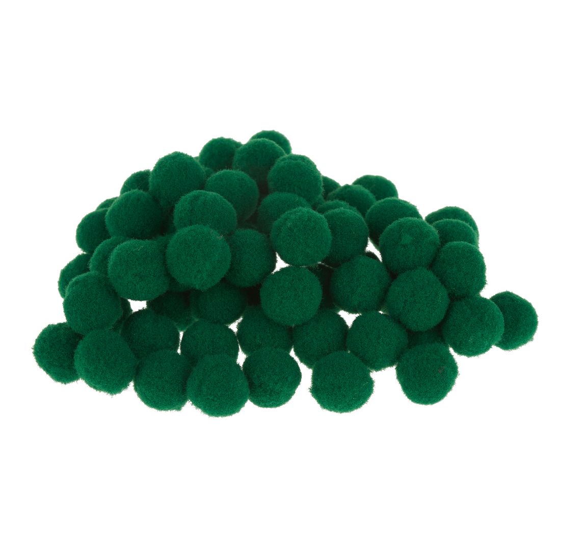 VBS Pompons, 15 mm, 60 Stück - Grün