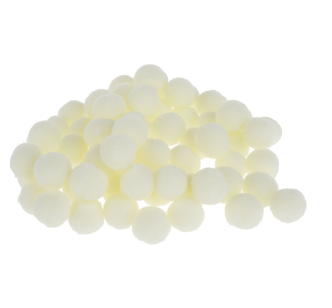 VBS Pompons, 15 mm, 60 Stück - Creme