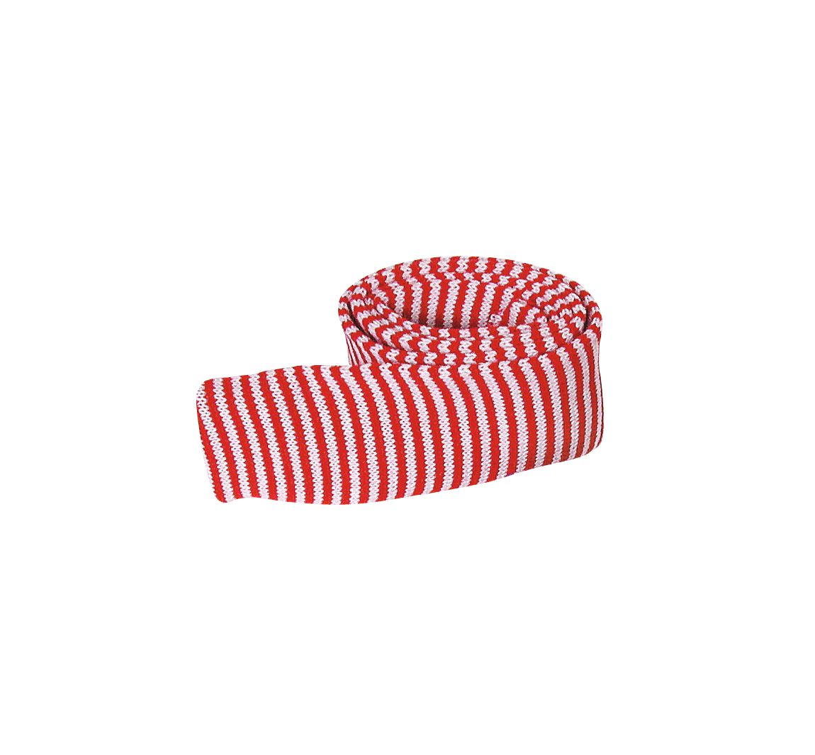 Strickschlauch, zweifarbig, 22 Nadeln/Ø 3 cm - Rot/Weiß