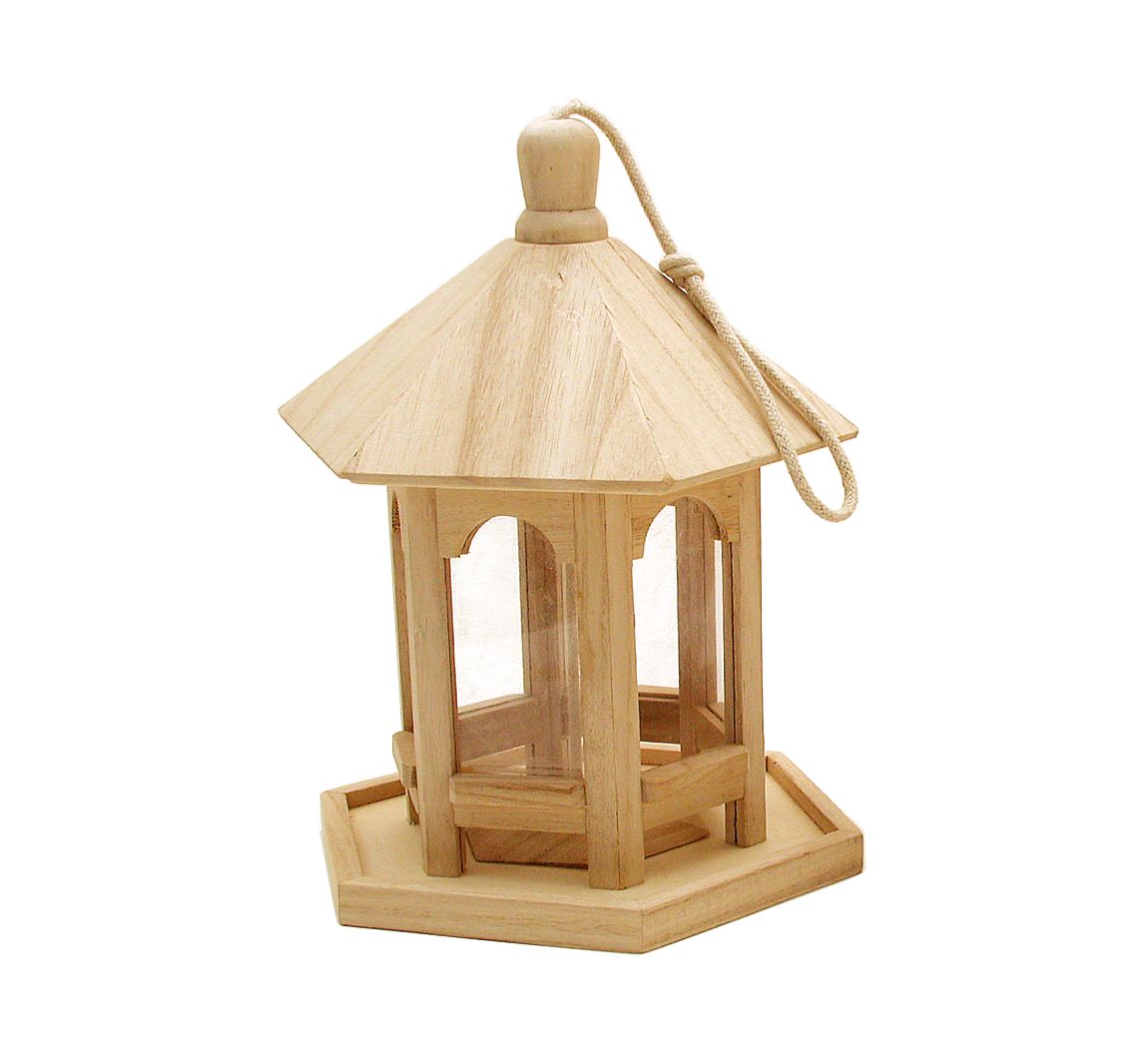 VBS Vogel-Futterhaus, 6 eckig, Holz