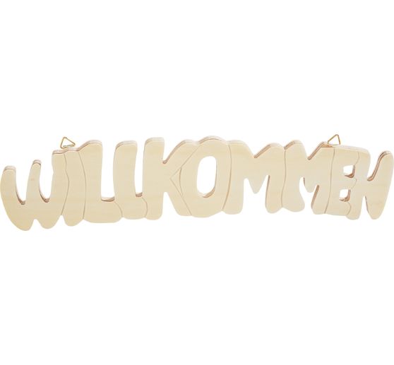 VBS Wooden lettering "Willkommen"