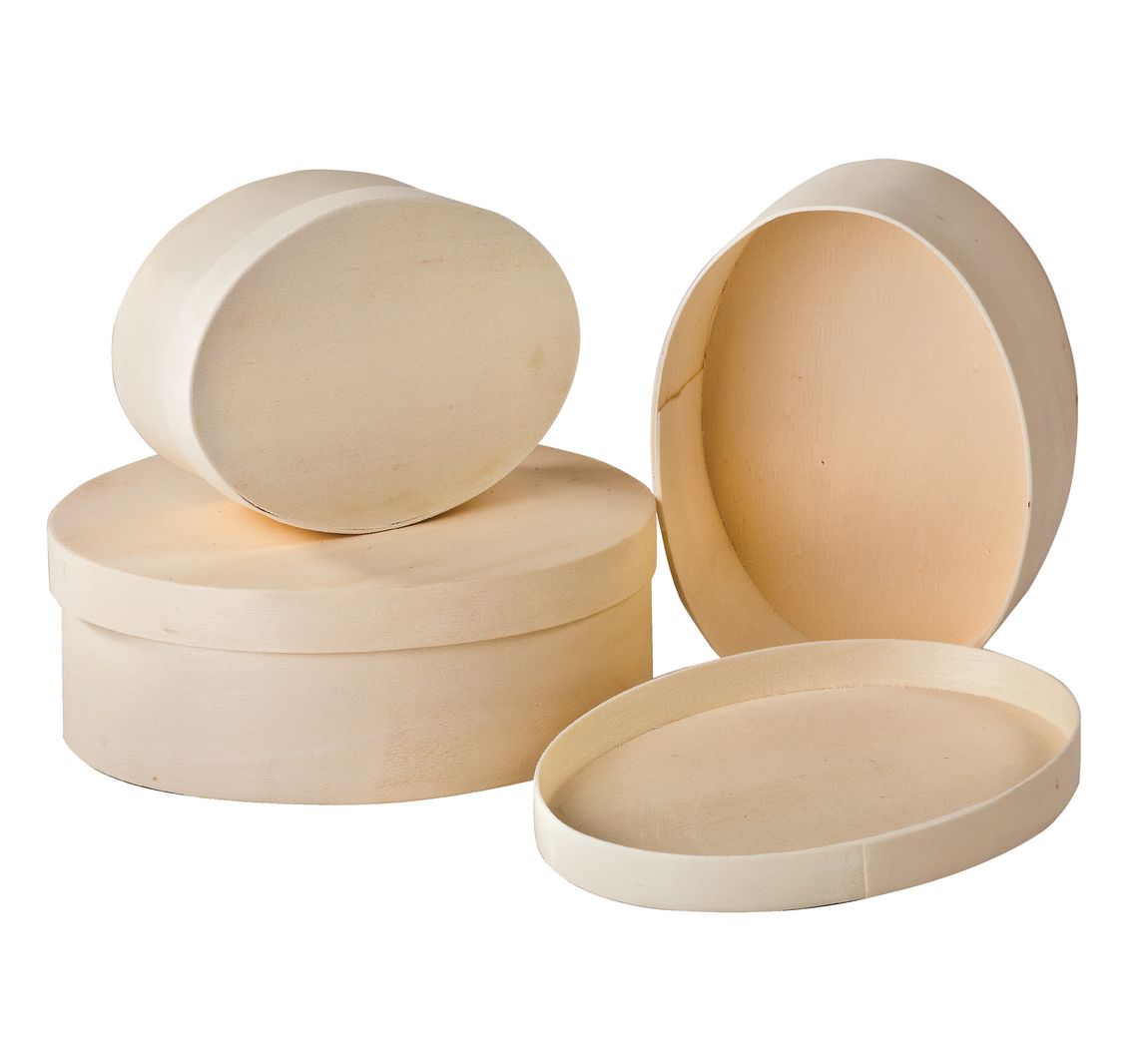 VBS Spanschachteln "Oval", 3er-Set