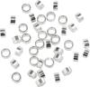 Quetschperlen, 925er Sterling-Silber, 40 Stk.