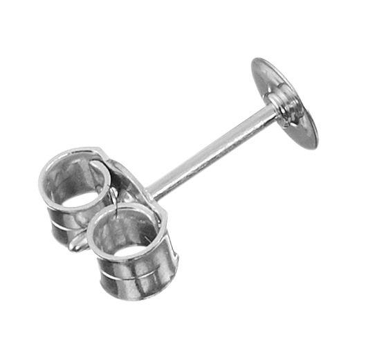 Ohrstecker Edelstahl, 6 mm Platte