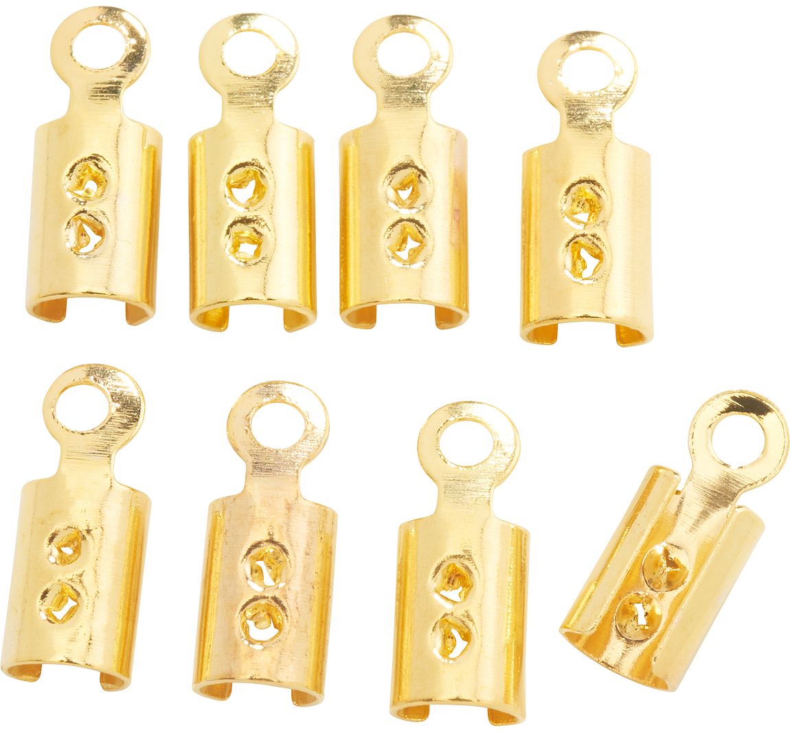 Verbindungskappe, 8x3mm, 8 Stück - Vergoldet