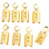 Verbindungskappe, 8x3mm, 8 Stück vergoldet
