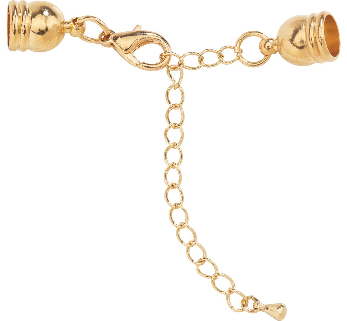 Verschlussgarnitur mit Regulierungskettchen, Ø 8 mm - Goldfarben