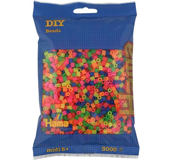 Hama-Perlen "Neon", 3.000 St&uuml;ck