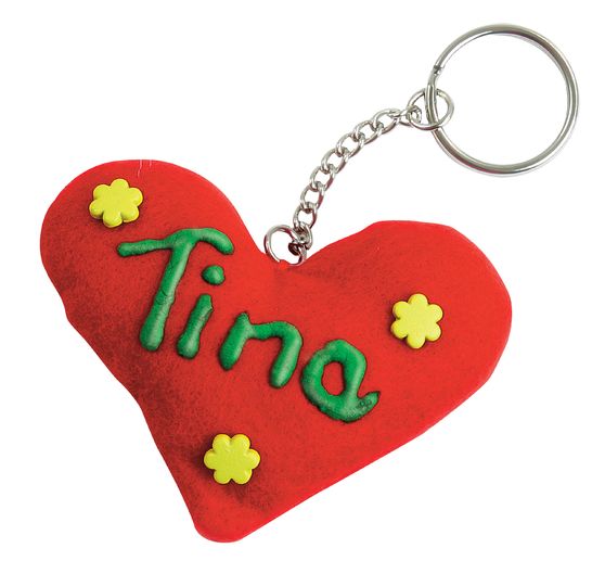 Schlüsselring mit Kette, 10 Stück