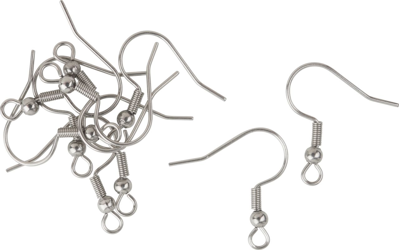PandaHall Edelstahl Ohrhaken - 100 Stück Set Für Schmuckbastler