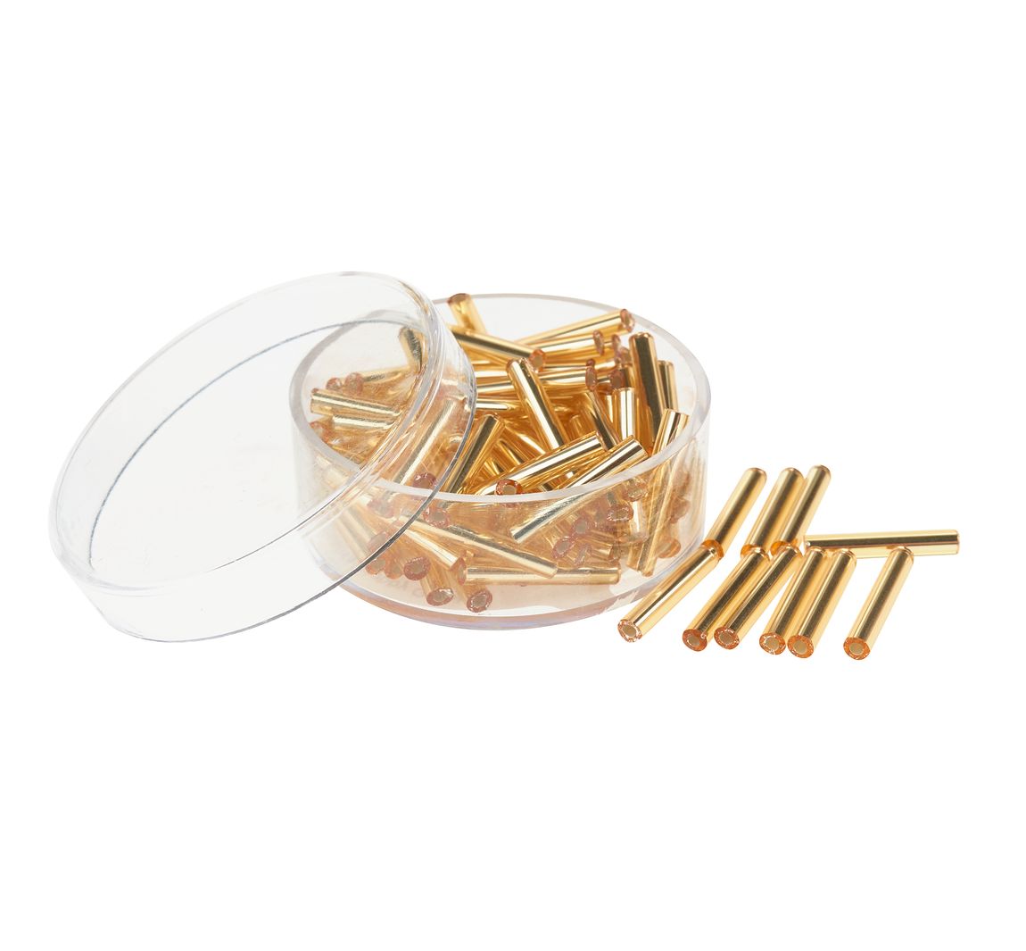 Glasstifte mit Silbereinzug, - Gold